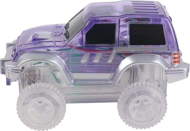 Cleverclixx magnetic race track car – purple