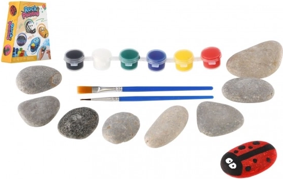 Kivide maalimine – loov komplekt värvide ja pintslitega