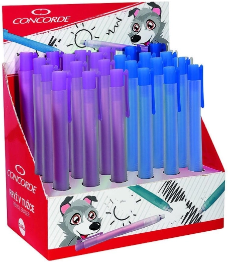 Retractable eraser in a holder Concorde, assorted colors