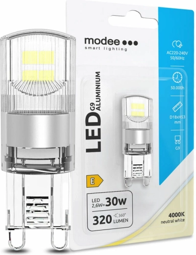 Modee LED Bulb G9 aluminum 2.6 W neutral white