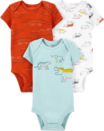 Carter's boys' short-sleeve bodysuits Machines, 3 pcs, size 56 (NB)