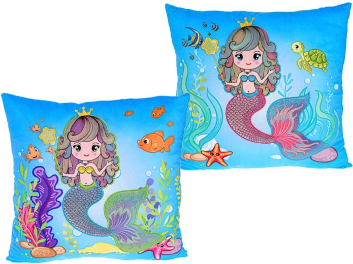 Pehme plüüsist padjake merineitsi 45 × 45 cm – 1 tk