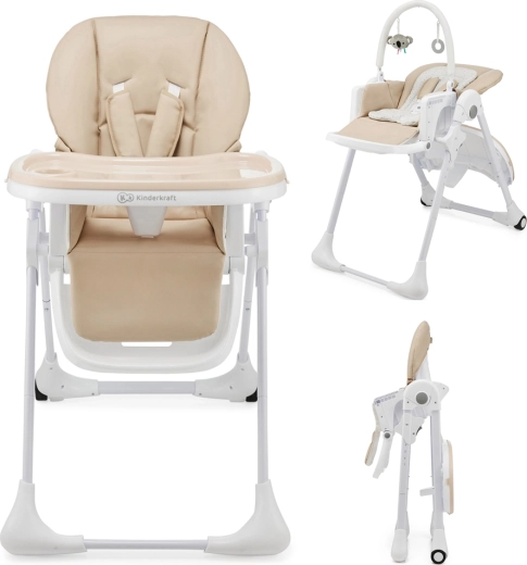 Kinderkrafti söögitool ja lamamistool Tummie 2in1 beež