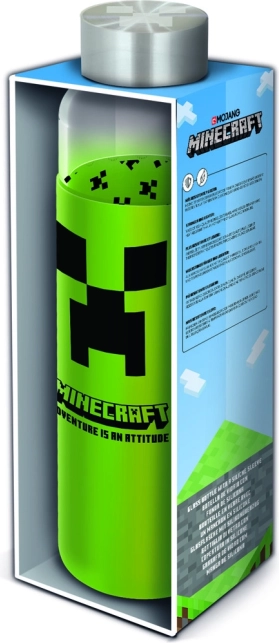 Klaaspudel silikoonümbrisega MINECRAFT 585 ml