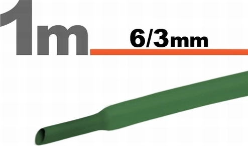 Green heat-shrink tubing 6/3 mm