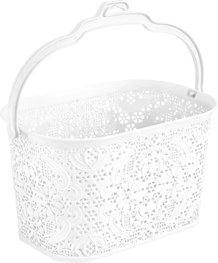 Riputatav pesulõksukorv 22 × 14,5 × 13,5 cm, valge plast