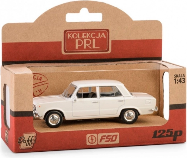 PRL FIAT 125p valge automudel 1:43
