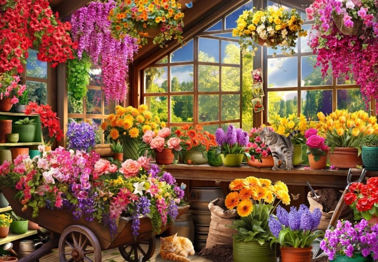 Greenhouse Puzzle 1000 Pieces BLUEBIRD