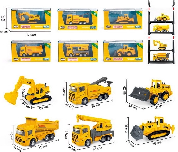 Metal Construction Vehicle 8.5 cm