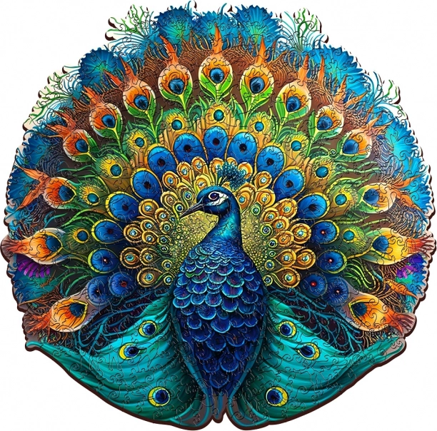 Wooden Puzzle Peacock by EscapeWelt 200 pieces
