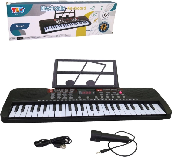 MaDe children's electronic piano with microphone, 49 keys
