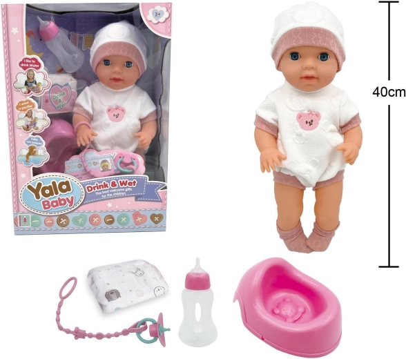 Peeing Baby Doll with Accessories 40 cm