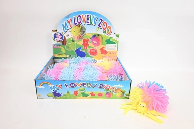 Light-Up Rubber Spider 14 cm (12 pcs per box)