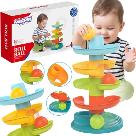 Woopie Baby kuulirada spiraaltorni ja 3 palliga