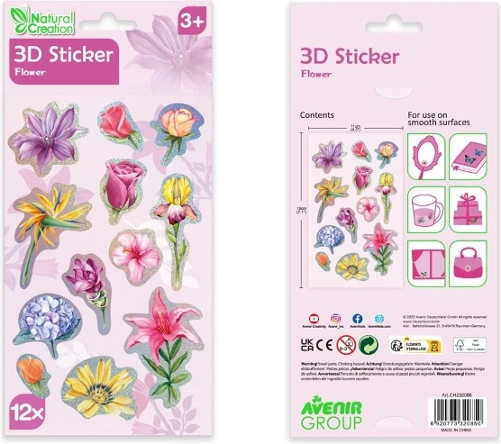 Avenir 3D Flower Stickers