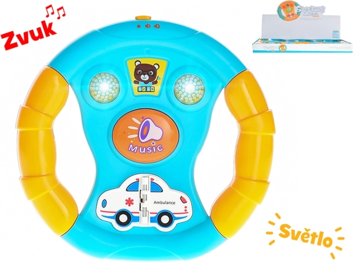 Interactive kids’ steering wheel with lights and sounds 13.5 cm