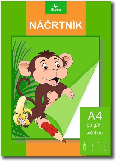 Visandiplokk A4, 40 lehte, 80 g/m²