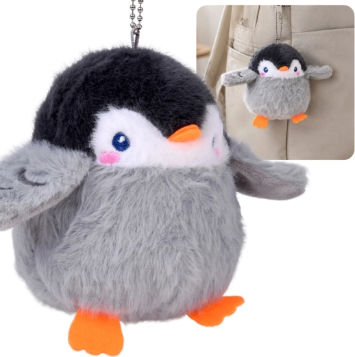 Plüüsist ripats pingviin Edek vilega seljakotile 11 cm - 1 tk