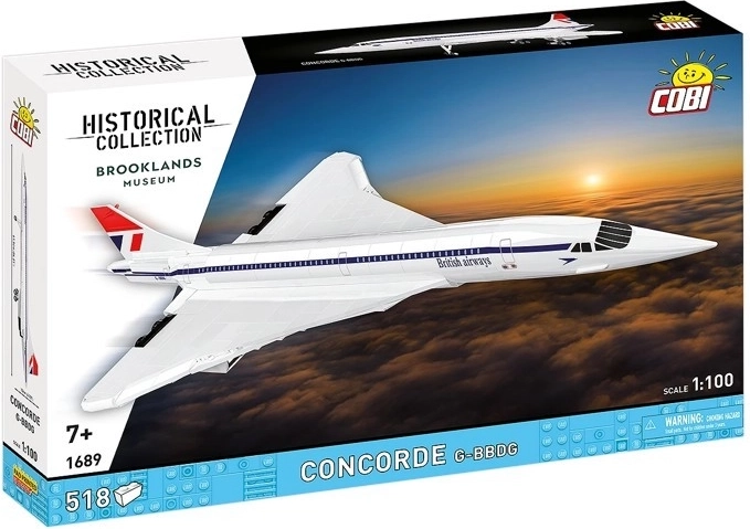 COBI ehituskomplekt Concorde G-BBDG 518 detailiga