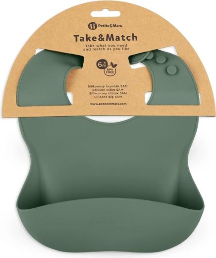 Petite&Mars silikoonist pudipõll Take&Match misty green