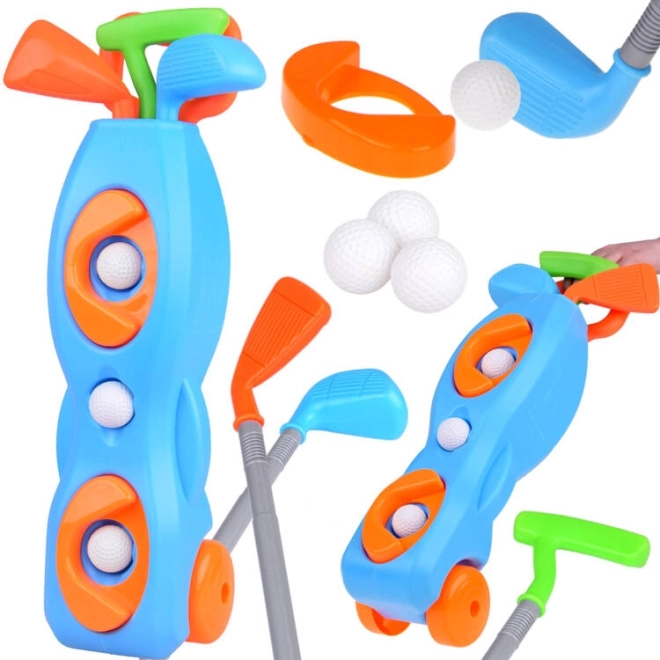 Laste mini-golf ratastel alusraami ja tarvikutega