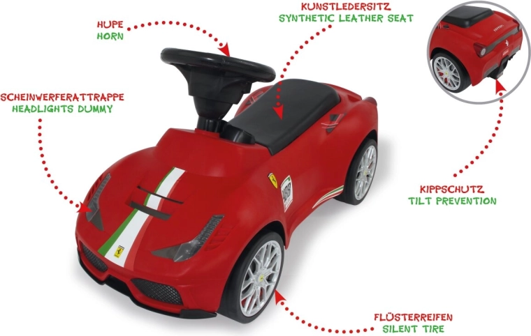 Jamara Ferrari 488 GTE punane tõukeauto