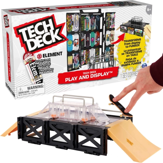 Tech Deck Play and Display – kaasaskantav fingerboard’i skatepark koos stendiga ELEMENT
