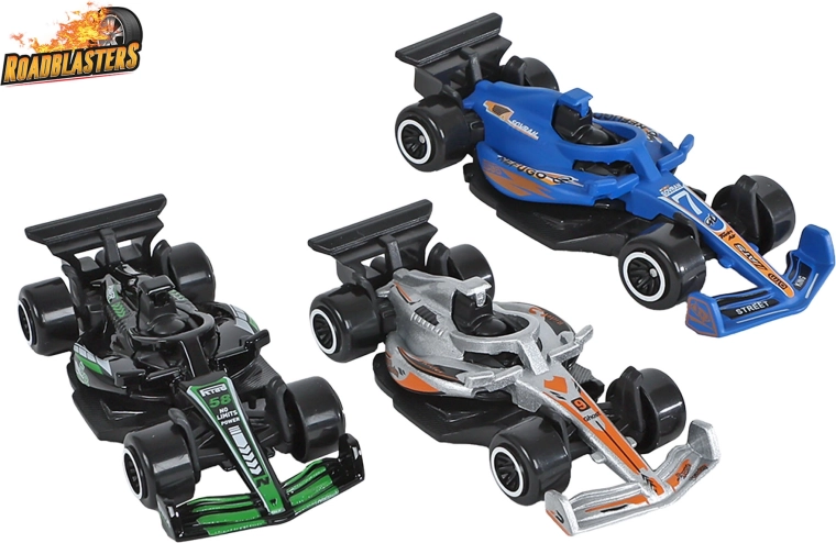 Metallist vormeliautod Roadblasters 7,5 cm – 3 tk komplekt