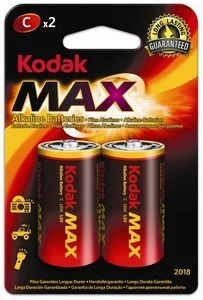 Leelispatareid KODAK Alkaline Max C 1,5 V, 2 tk