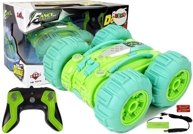 Kahepoolne amfiibne RC trikiauto 1:24, roheline