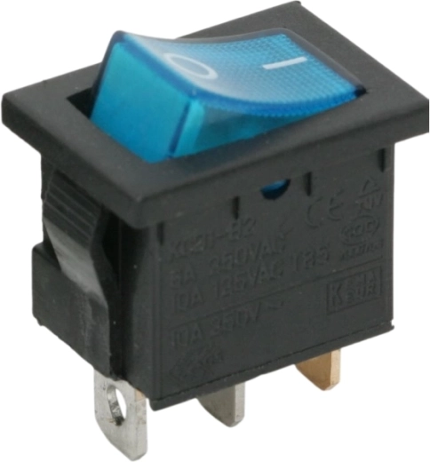 Rocker Switch with Blue Illumination