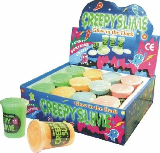Glow-in-the-dark spooky slime – multiple colors