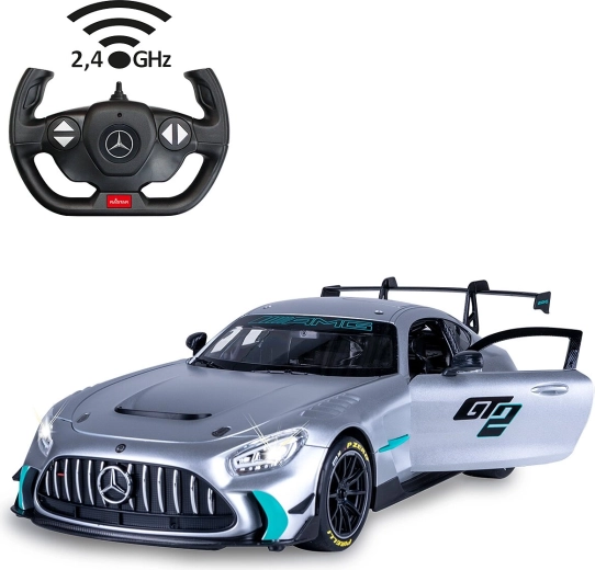 RC Mercedes-AMG GT2 car in 1:14 scale, silver