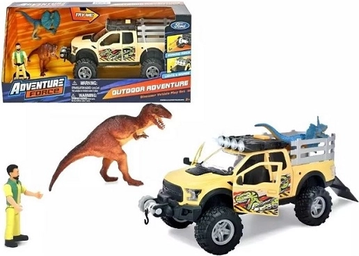 Adventure Force maastikujeep ja dinosaurus valguse ja heliga