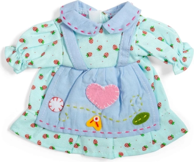 Bigjigs Toys blue strawberry dress for a 28 cm doll