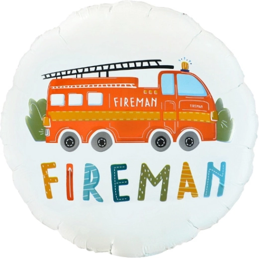 Ümmargune fooliumõhupall Fireman 18"