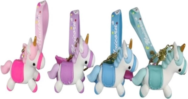 Unicorn keychain with silicone strap