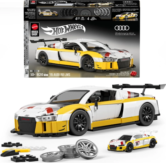 hot wheels brick shop ’15 audi r8 lms ehituskomplekt 820 detaili