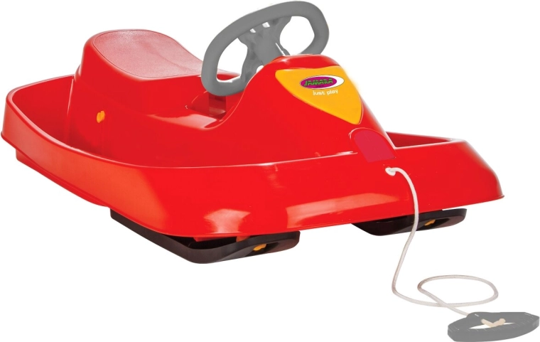 Lastekelk Snow Play Ralley 100 cm, punane, rooli ja piduriga