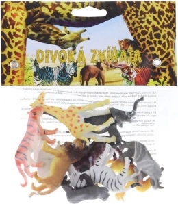Wild animals plastic set 10 pcs in a bag