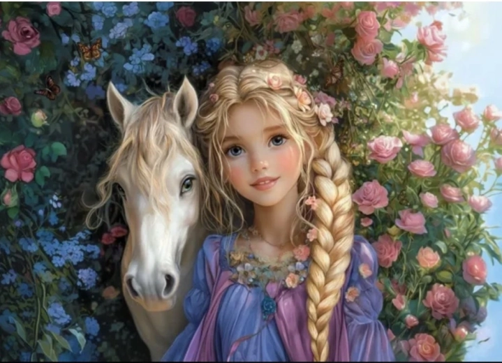 Puzzle Princess and Horse 300 pieces CASTORLAND