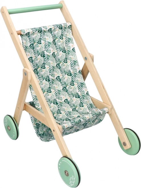Lightweight wooden doll stroller