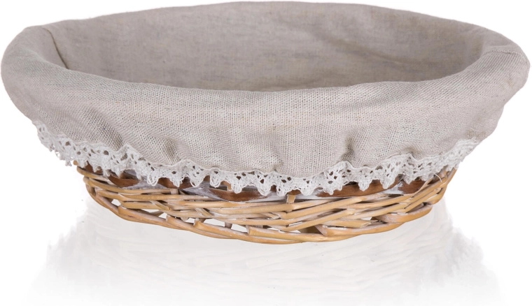 Ümmargune vitstest korv Duo 26 × 8 cm pitsiga