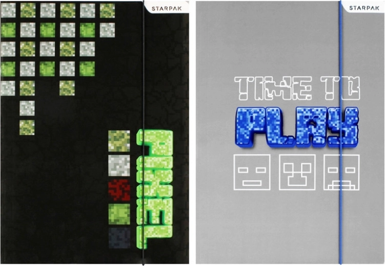 A4 Notebook Cover Minecraft Pixel - 1 piece