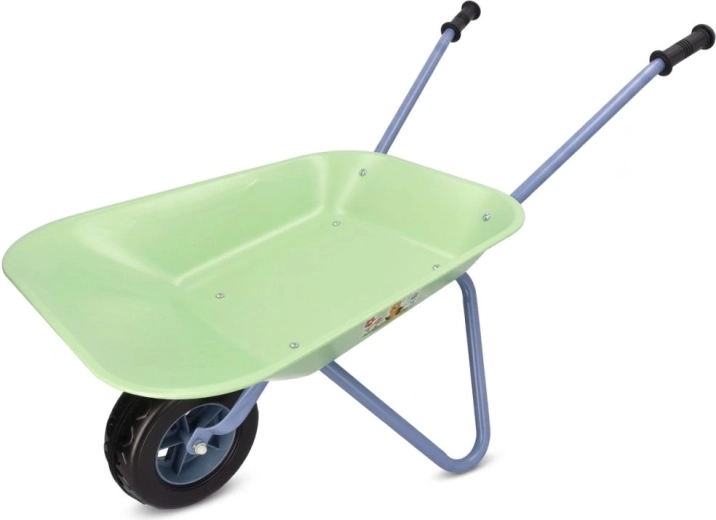 Adam Toys children's metal wheelbarrow for a little gardener, green - 1 piece