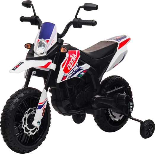 Laste elektrimootorratas Aprilia RX-125 valge