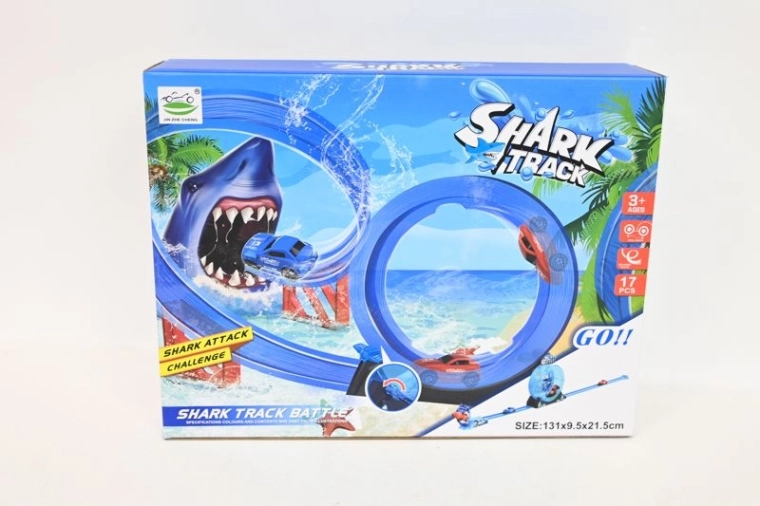 Võidusõiduraja komplekt haiga ja silmusega Shark Track Battle