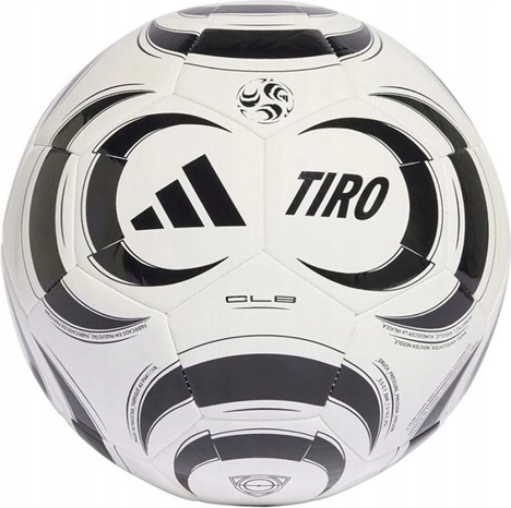Adidas Tiro Club jalgpall — must-valge