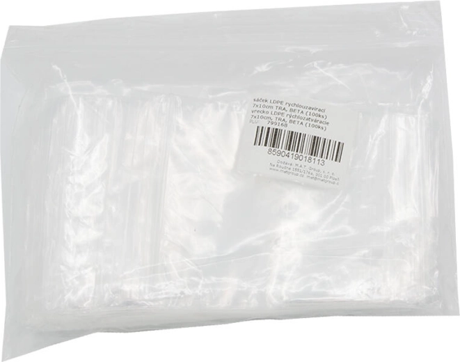 Kiirsulguriga LDPE kotikesed 7 × 10 cm, läbipaistvad (100 tk)
