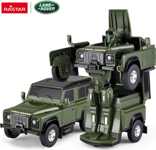 Metal car and robot 2-in-1 Rastar Land Rover Defender 1:32 green - 1 piece